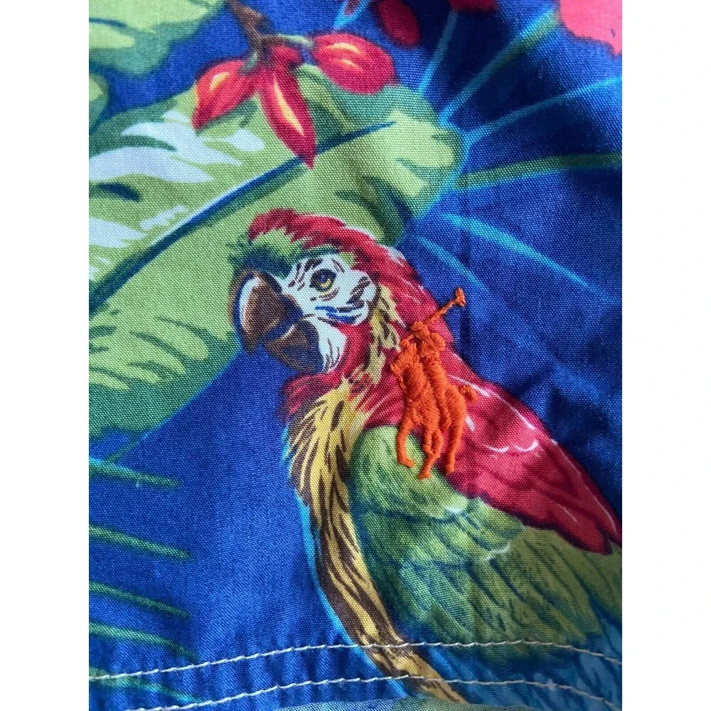 Polo Ralph Lauren Mens 7-1/4-Inch Classic-Fit Swim Trunks Size 38 Parrot Tropics
